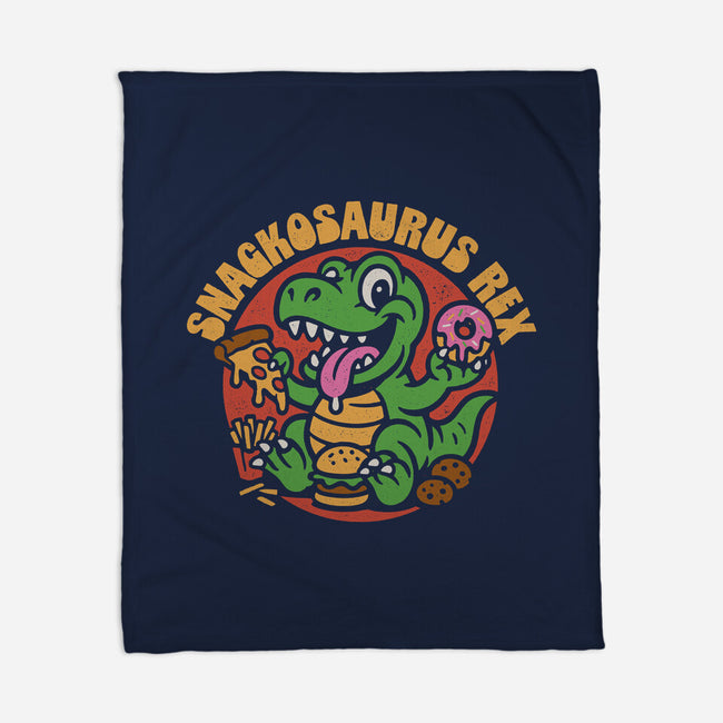 Snackossauro Rex-None-Fleece-Blanket-Popnotic