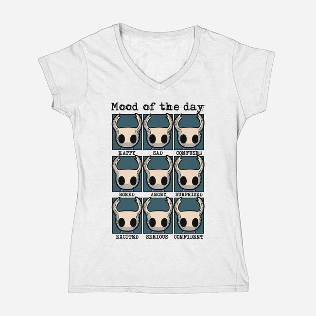 Mood Of The Knight-Womens-V-Neck-Tee-nickzzarto