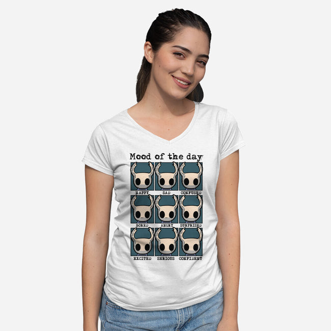 Mood Of The Knight-Womens-V-Neck-Tee-nickzzarto
