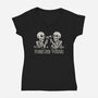 Forever Young-Womens-V-Neck-Tee-NMdesign