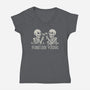 Forever Young-Womens-V-Neck-Tee-NMdesign