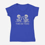 Forever Young-Womens-V-Neck-Tee-NMdesign