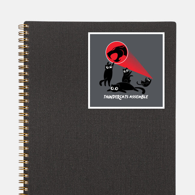 Cats Assemble-None-Glossy-Sticker-rocketman_art