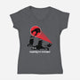 Cats Assemble-Womens-V-Neck-Tee-rocketman_art