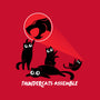 Cats Assemble-Mens-Basic-Tee-rocketman_art