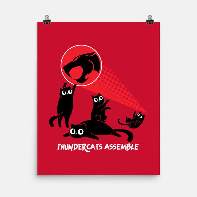 Cats Assemble-None-Matte-Poster-rocketman_art