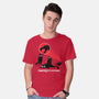 Cats Assemble-Mens-Basic-Tee-rocketman_art