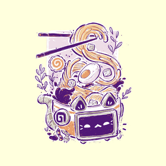 Ramen Robot Cat Bowl-None-Matte-Poster-xMorfina
