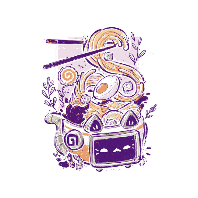 Ramen Robot Cat Bowl-None-Matte-Poster-xMorfina