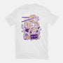 Ramen Robot Cat Bowl-Mens-Basic-Tee-xMorfina
