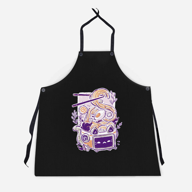 Ramen Robot Cat Bowl-Unisex-Kitchen-Apron-xMorfina