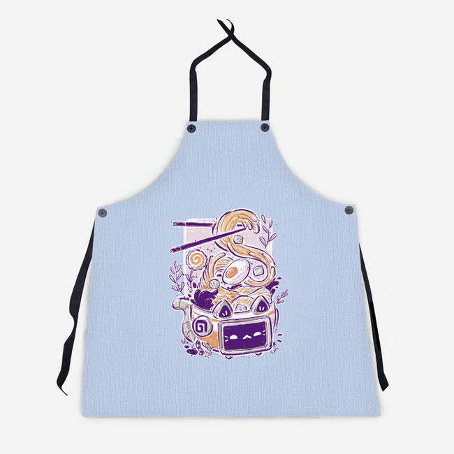 Ramen Robot Cat Bowl-Unisex-Kitchen-Apron-xMorfina
