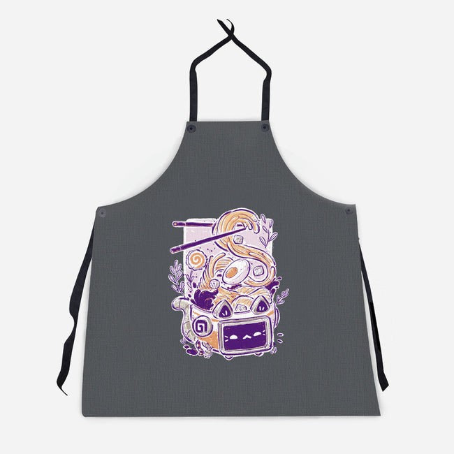 Ramen Robot Cat Bowl-Unisex-Kitchen-Apron-xMorfina