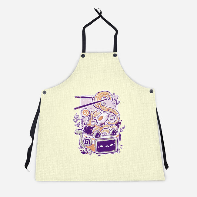Ramen Robot Cat Bowl-Unisex-Kitchen-Apron-xMorfina