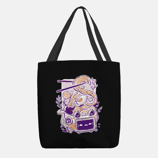 Ramen Robot Cat Bowl-None-Basic Tote-Bag-xMorfina