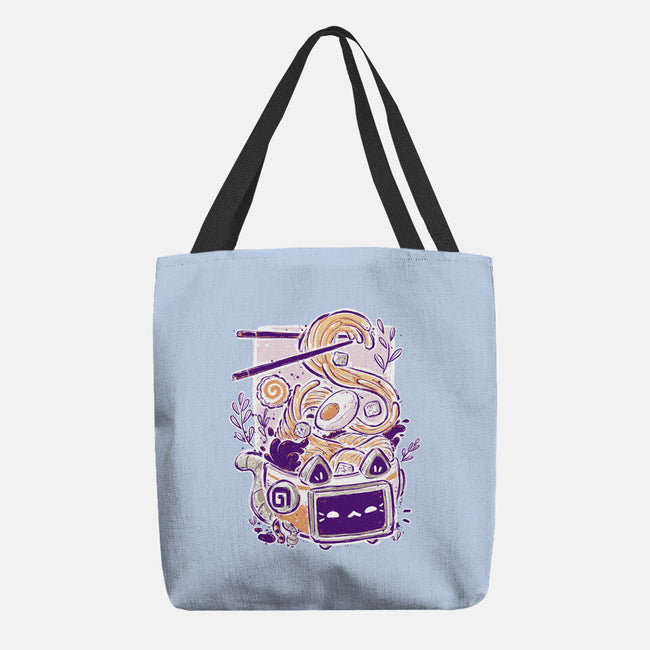 Ramen Robot Cat Bowl-None-Basic Tote-Bag-xMorfina