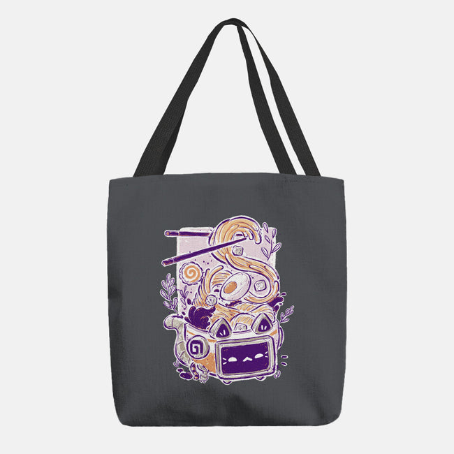 Ramen Robot Cat Bowl-None-Basic Tote-Bag-xMorfina