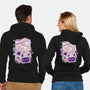 Ramen Robot Cat Bowl-Unisex-Zip-Up-Sweatshirt-xMorfina
