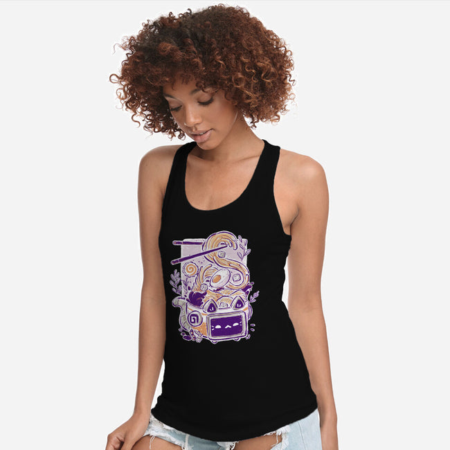 Ramen Robot Cat Bowl-Womens-Racerback-Tank-xMorfina