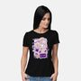 Ramen Robot Cat Bowl-Womens-Basic-Tee-xMorfina