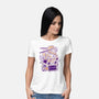 Ramen Robot Cat Bowl-Womens-Basic-Tee-xMorfina