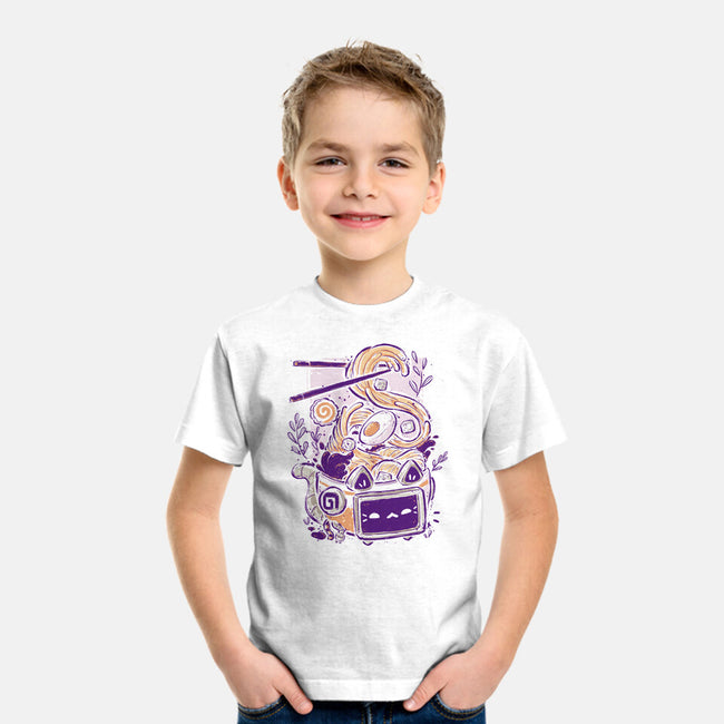 Ramen Robot Cat Bowl-Youth-Basic-Tee-xMorfina