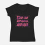 Even My Anxiety Has Anxiety-Womens-V-Neck-Tee-xMorfina