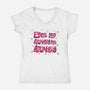 Even My Anxiety Has Anxiety-Womens-V-Neck-Tee-xMorfina