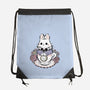 Cute White Rabbit Tea Cup-None-Drawstring-Bag-xMorfina