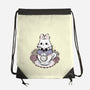 Cute White Rabbit Tea Cup-None-Drawstring-Bag-xMorfina