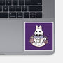Cute White Rabbit Tea Cup-None-Glossy-Sticker-xMorfina