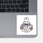 Cute White Rabbit Tea Cup-None-Glossy-Sticker-xMorfina