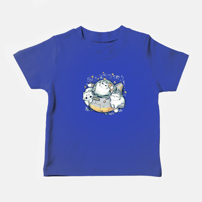 Cute Alien Cats Spaceship-Baby-Basic-Tee-xMorfina