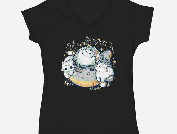 Cute Alien Cats Spaceship