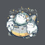 Cute Alien Cats Spaceship-Womens-Fitted-Tee-xMorfina