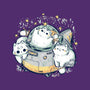 Cute Alien Cats Spaceship-Womens-Fitted-Tee-xMorfina