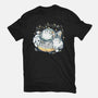 Cute Alien Cats Spaceship-Mens-Basic-Tee-xMorfina