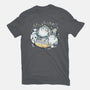 Cute Alien Cats Spaceship-Mens-Basic-Tee-xMorfina