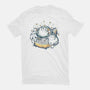 Cute Alien Cats Spaceship-Mens-Basic-Tee-xMorfina