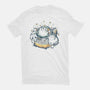 Cute Alien Cats Spaceship-Mens-Heavyweight-Tee-xMorfina