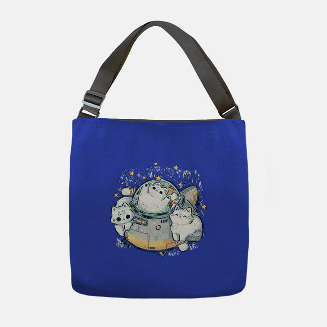 Cute Alien Cats Spaceship-None-Adjustable Tote-Bag-xMorfina