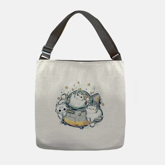 Cute Alien Cats Spaceship-None-Adjustable Tote-Bag-xMorfina