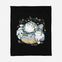 Cute Alien Cats Spaceship-None-Fleece-Blanket-xMorfina