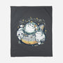 Cute Alien Cats Spaceship-None-Fleece-Blanket-xMorfina