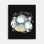 Cute Alien Cats Spaceship-None-Stretched-Canvas-xMorfina