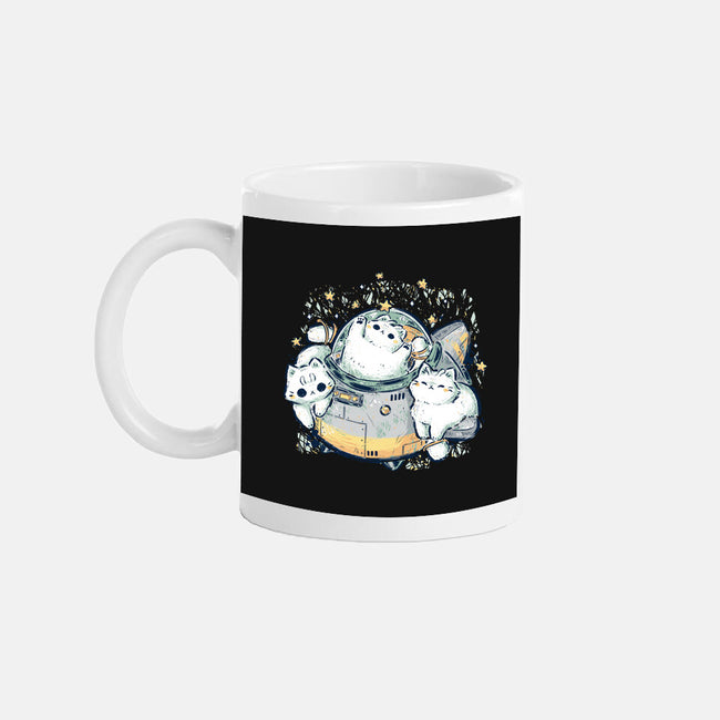 Cute Alien Cats Spaceship-None-Mug-Drinkware-xMorfina