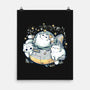 Cute Alien Cats Spaceship-None-Matte-Poster-xMorfina