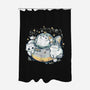 Cute Alien Cats Spaceship-None-Polyester-Shower Curtain-xMorfina