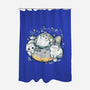 Cute Alien Cats Spaceship-None-Polyester-Shower Curtain-xMorfina