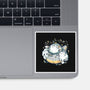 Cute Alien Cats Spaceship-None-Glossy-Sticker-xMorfina